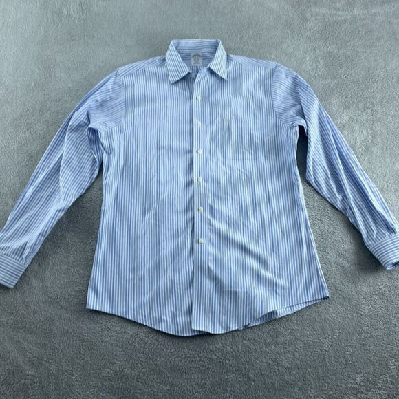 Brooks Brothers Striped Button-Down Shirt 16-35 100% Supima Cotton 4739 - Picture 1 of 7